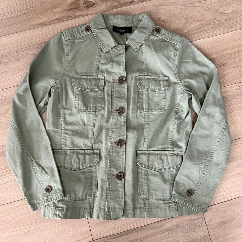 Talbots Sage Utility Military Jacket for Women